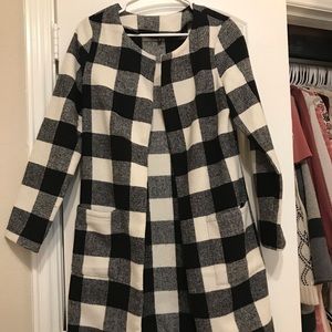 Buffalo check jacket.